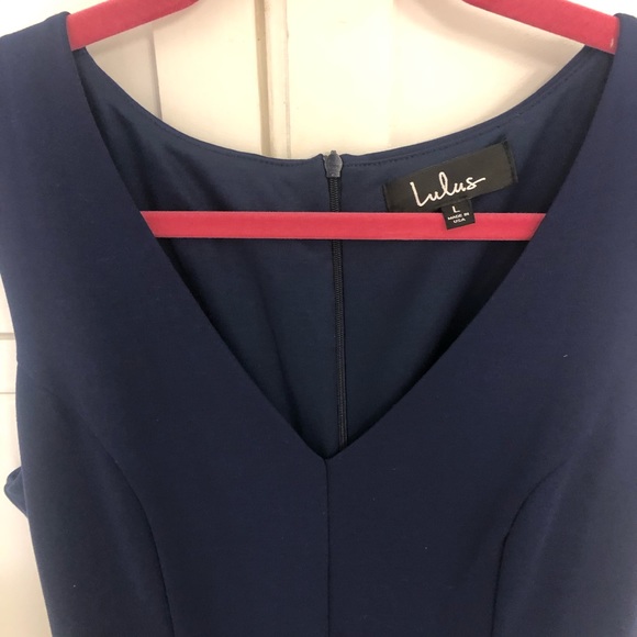 Lulu’s Navy Skater Dress Size L - Picture 3 of 5